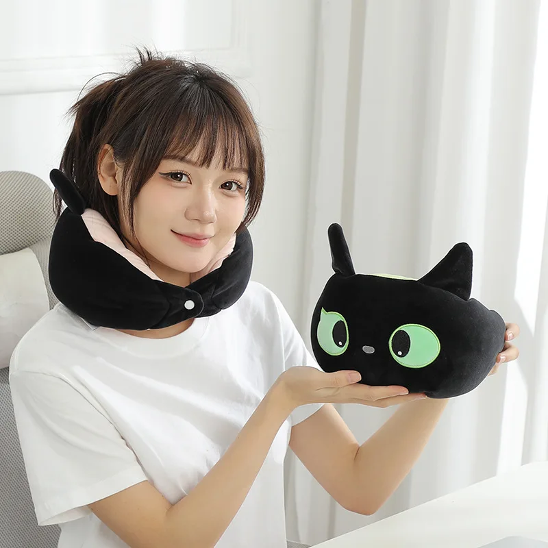 Animal design Super Soft plush toy u-shaped neck travel pillow