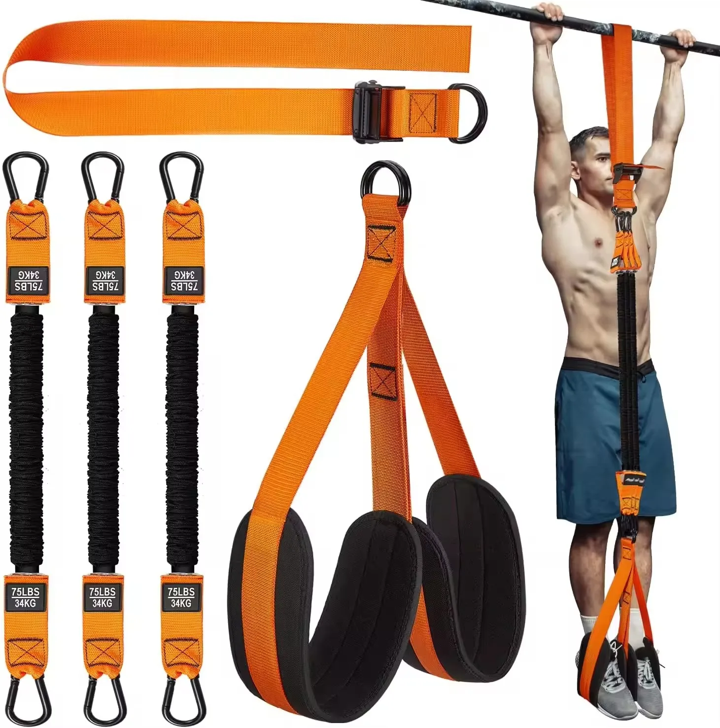 Pull Up Assistance Bands Set Elastic latex Resistance tubes Pull Up Resistance Bands for  Pull Ups Assist Bands