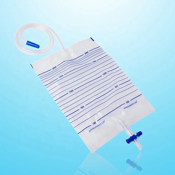 China Medical supply Disposable adult 2000ml urine bag