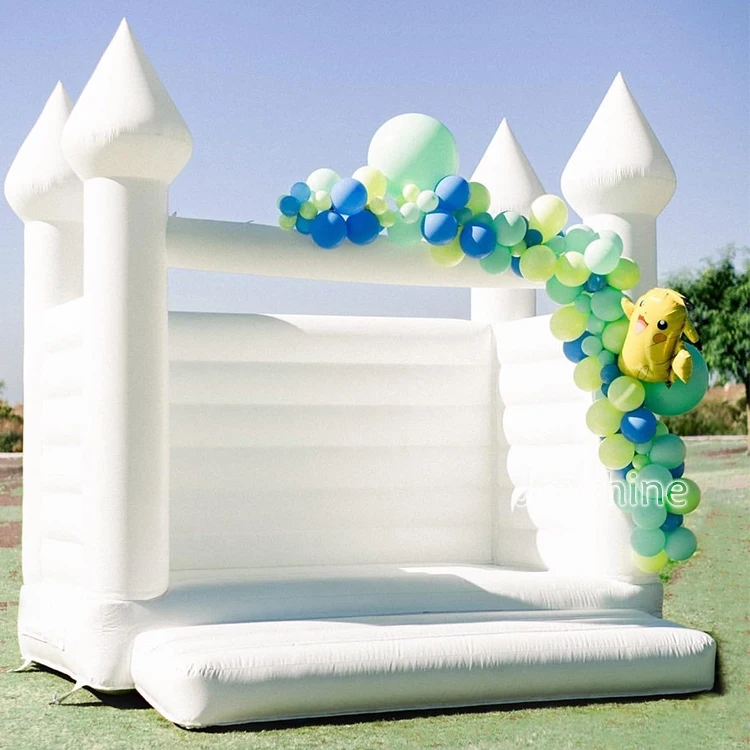 white mini 16ft wedding bouncer jump jumper