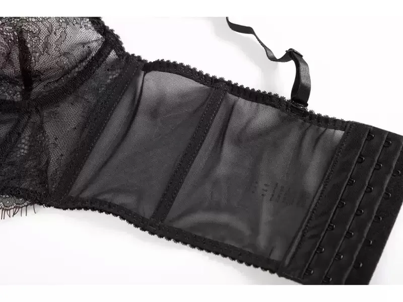 French Eyelashes Lace Slim Sexy Ultra-Thin Breathable Underwear Vest-Style Sexy See-Through Bra