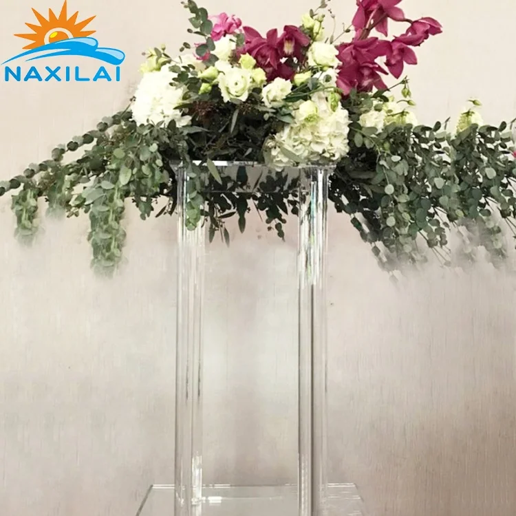 Свадебный центральный элемент NAXILAI, подставка для цветов из акрилового кристалла, подставка для цветов из хрустального стекла