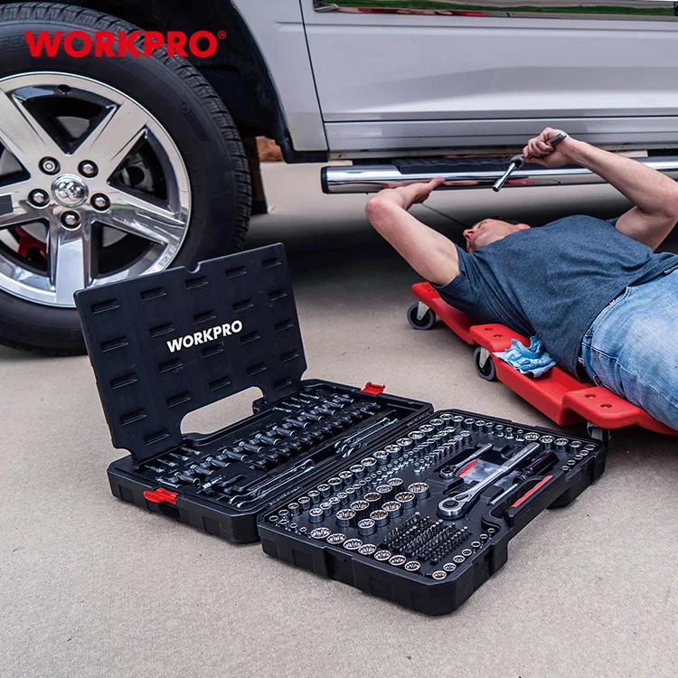 Набор механических инструментов WORKPRO из 230 предметов с жестким корпусом для ремонта велосипедов и автомобилей