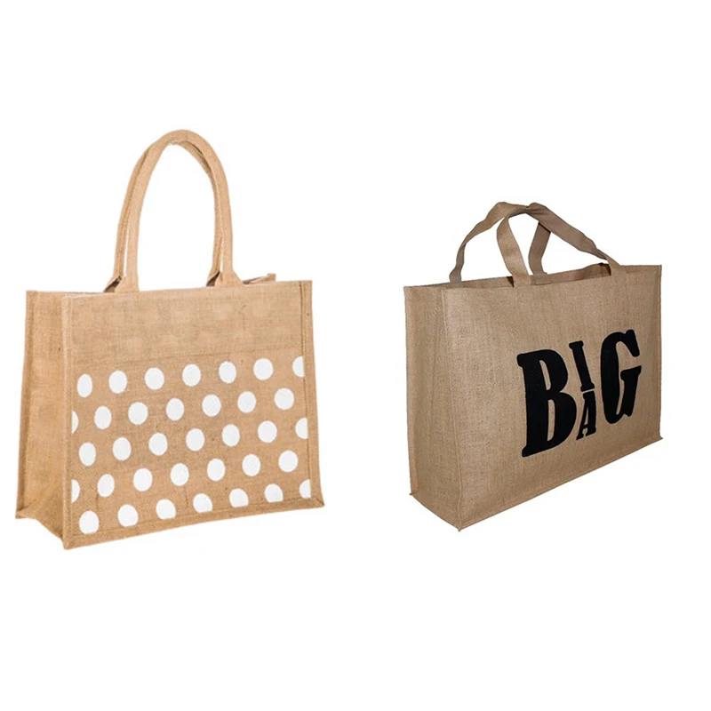 custom jute products of bangladesh printed logo reusable laminated non woven fabric fashion tote gift jute packaging bag for sho