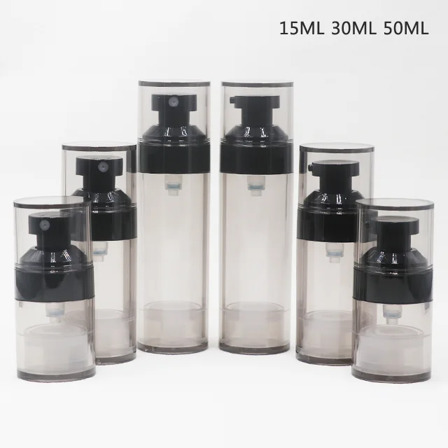 Lotion refillable cosmetic packaging 15ml 30ml 50ml airless pump spray cream bottle