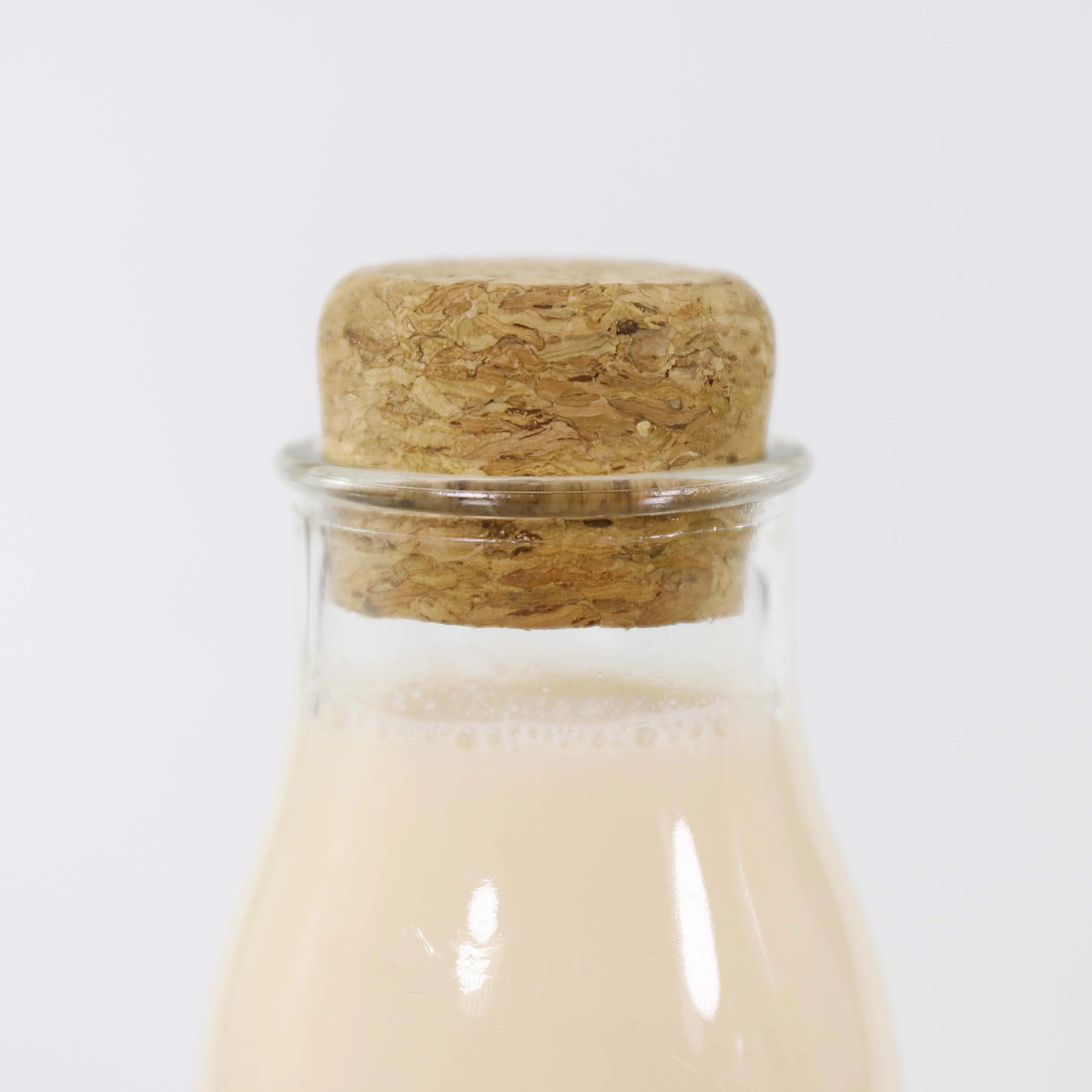 Factory outlet sale recyclable 300ml glass milk bottle with cork