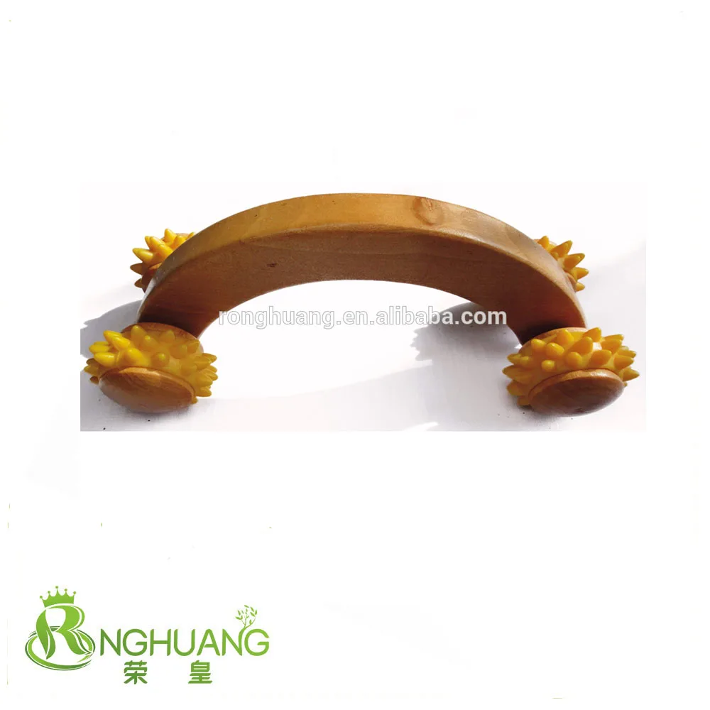 Wholesale Popular Hand Held Wooden Roller Massager