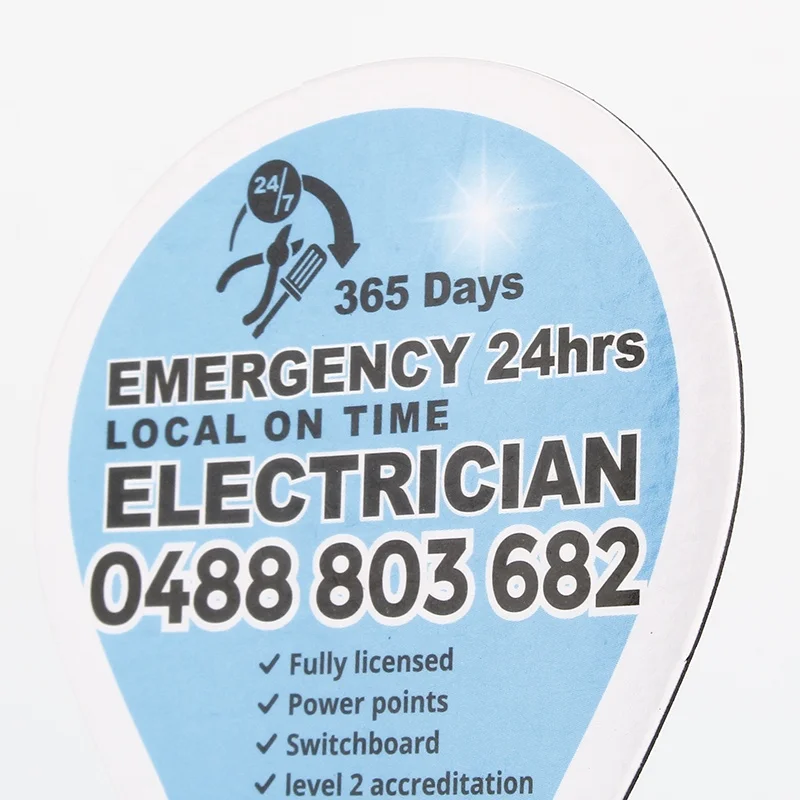 Promotional Custom Shape Business Card Paper Fridge Magnet Custom Plumber Fridge Magnet with DL layer