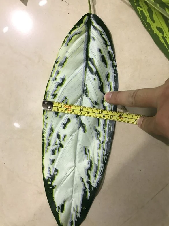 Wholesale plants indoor leaf foliage 15lvs artificial greenery leaf bush for plant wall decoration