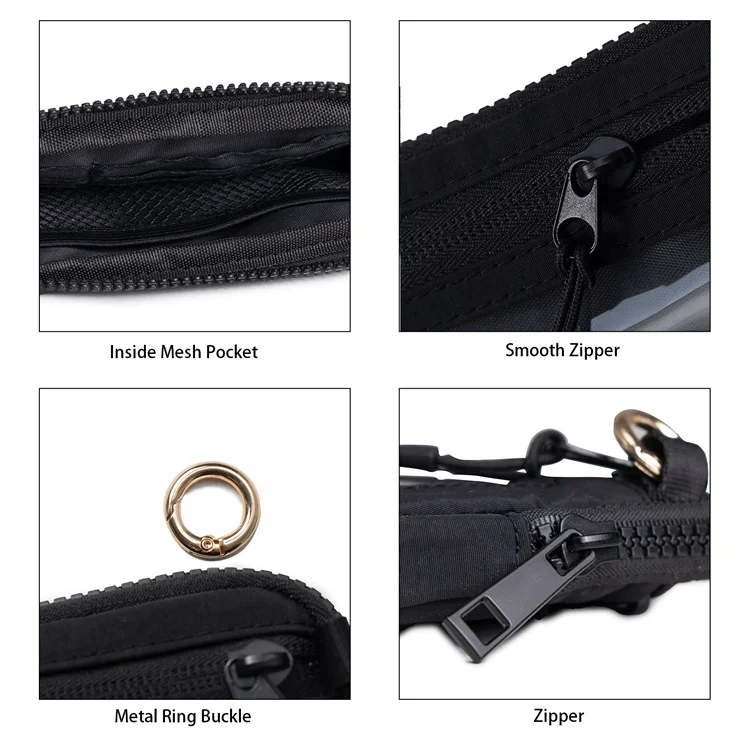 Wholesale Simple Mini Portable Keychains Wallet Id Window Women Zipper Coin Purses