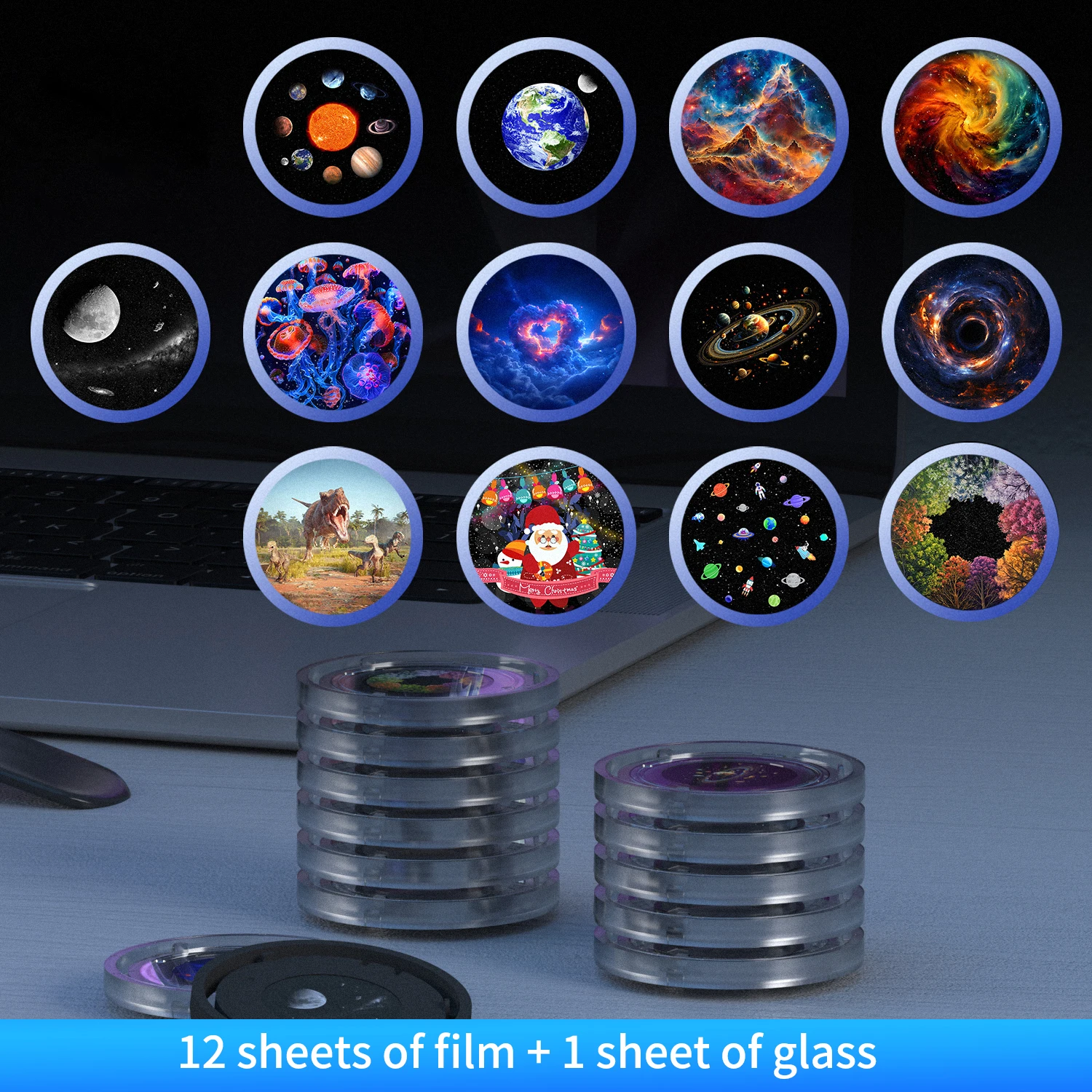 Switch Control BT Speaker Star Light Projector Starry Night Light Colorful 13 in 1 Planetarium Galaxy Projector with White Noise