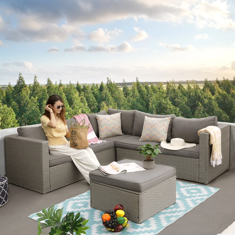 Low Price Patio Rattan Furniture Set Garden Outdoor Ranttan