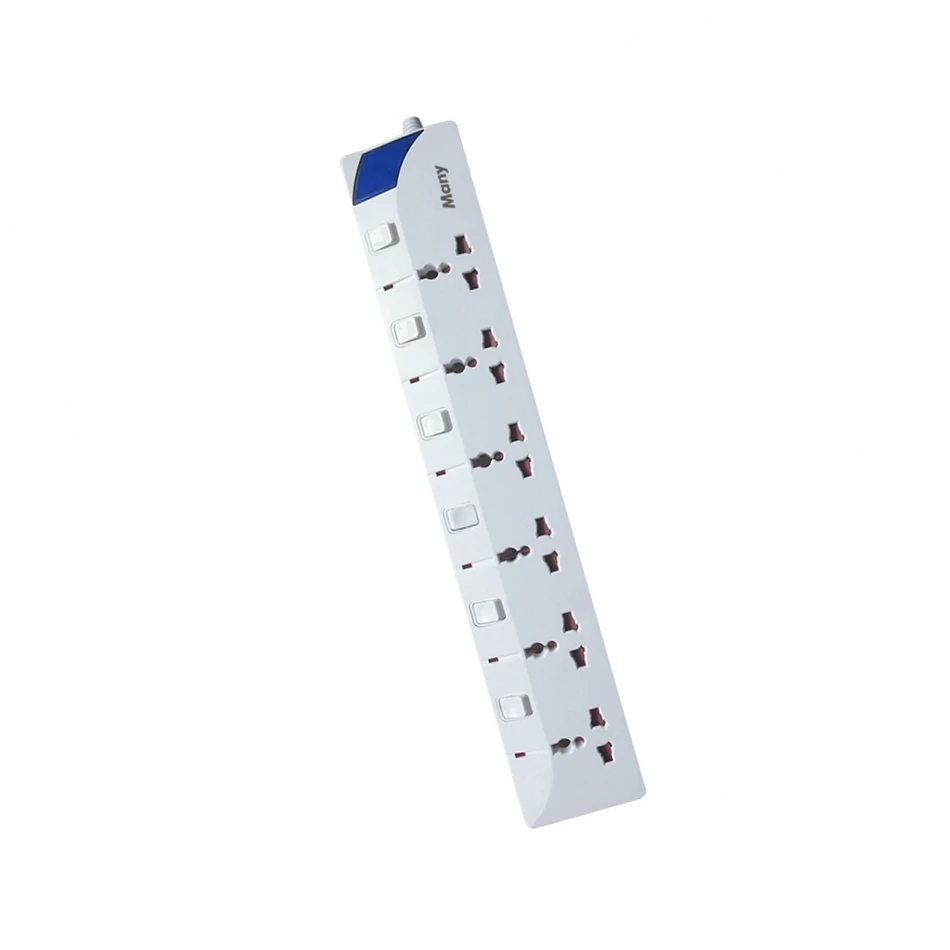 New Trend Many German Plug Electrical Outlets Universal Power Strip 6 Outlets Extension Socket