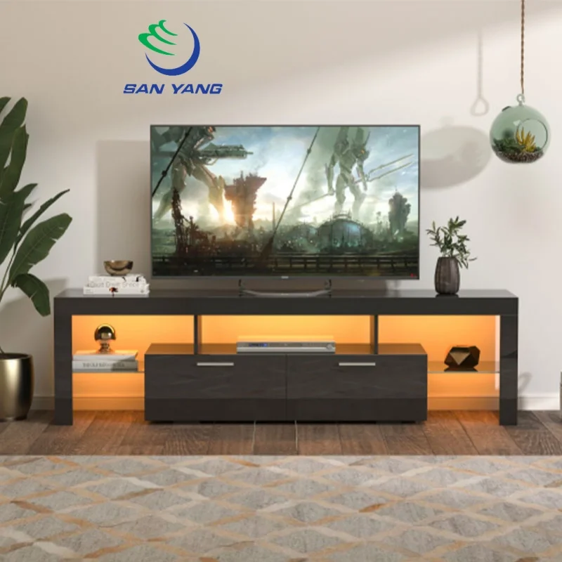 TV Entertainment Center TV Stand Cabinet	Wood Furniture for Living Room Wholesale