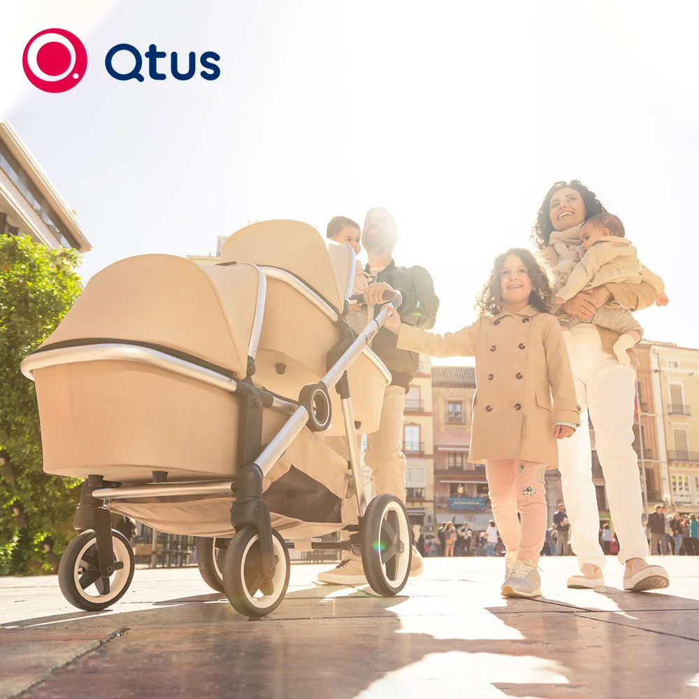 QTUS DuetPro cybex baby stroller Mono Model Poussette with one seat Full Size Pram High landscape Large basket PU Wheels OEM ODM