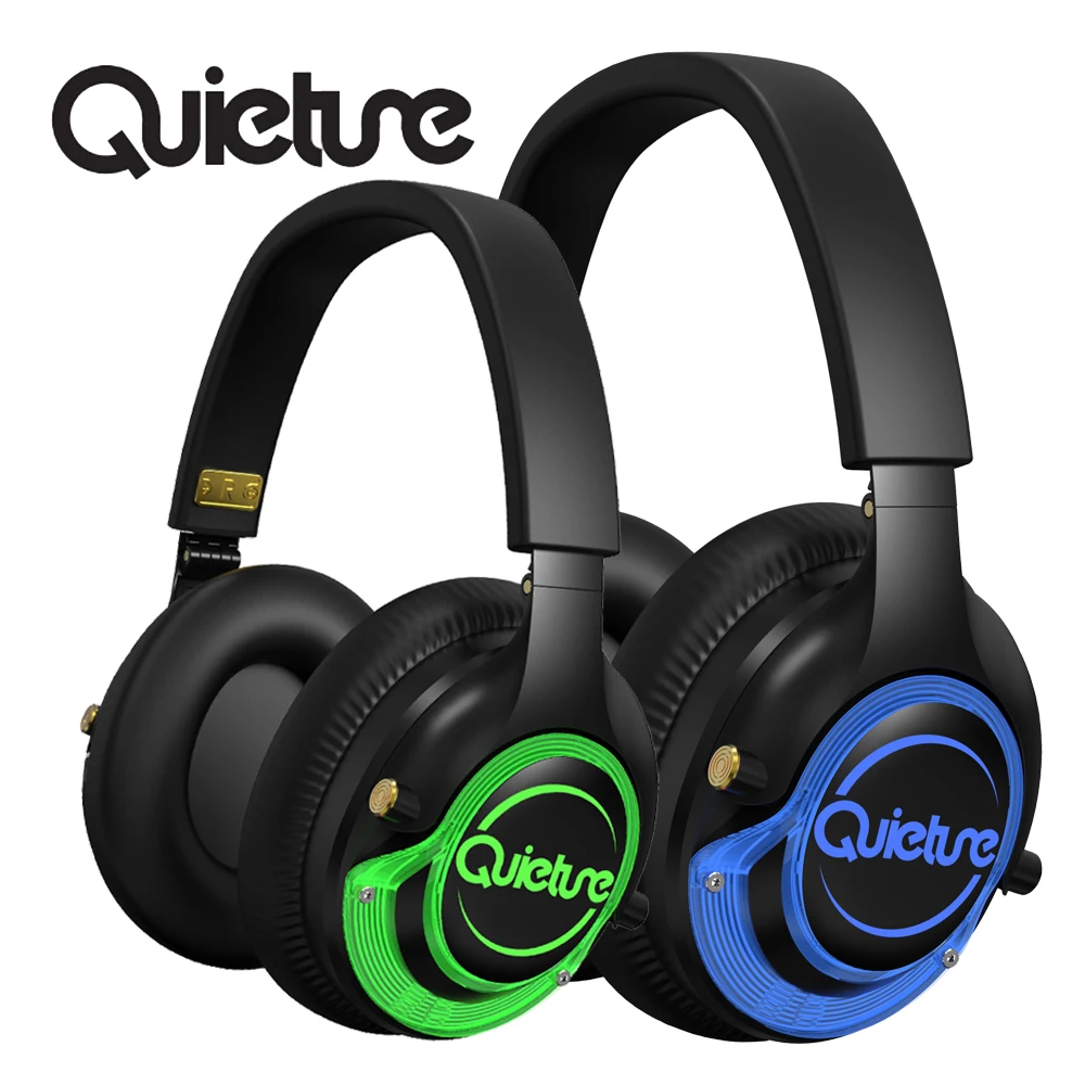 Wholesale foldable wireless  F49 HIFI silent disco headphones with 3 or more channels and led light for parties 500m range