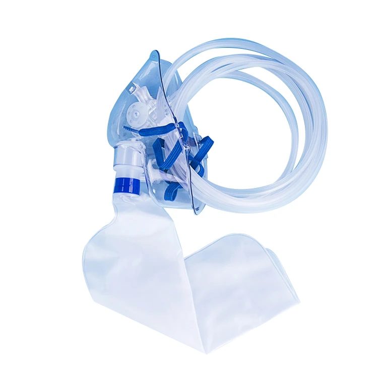 
Медицинская взрослая кислородная маска с высокой концентрацией без повторного дыхания 