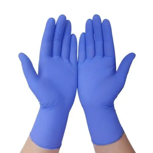 In stock blue vinyl pvc gloves powder free hand gloves nitrile good quality cheap price CE manufacturer