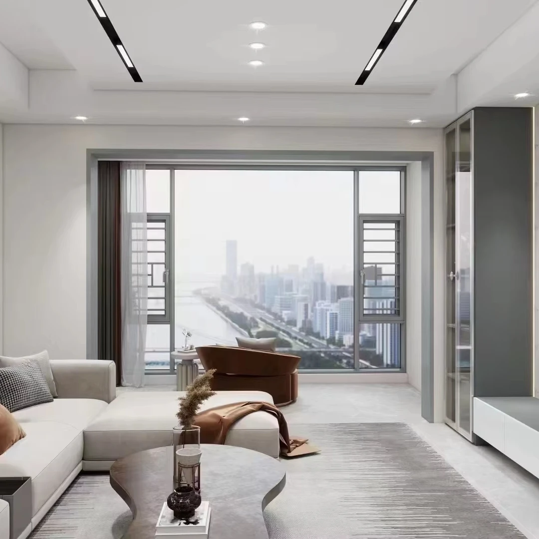 Стандартные современные алюминиевые створчатые окна NFRC во Флориде Ураганные дома качели горизонтальные открывающиеся жалюзи виллы