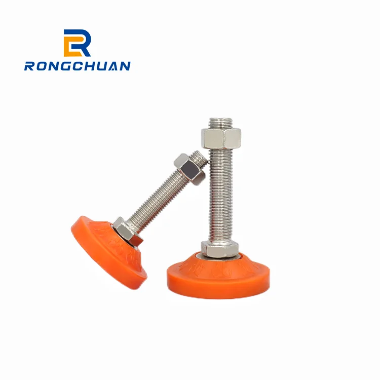 Wholesale k-type shockproof non-slip leveling foot mental and soft rubber material swivel adjustable leveler feet