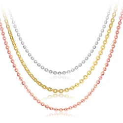14K Real Gold O Chain Necklace Gold Rose Solid Chain