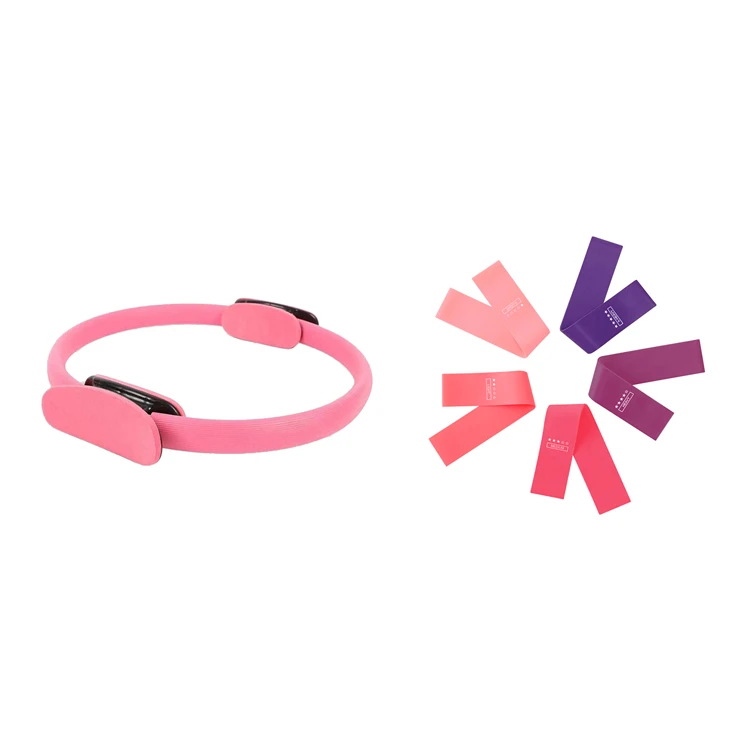 SHENGDE Fashion Eco-friendly Loop Resistance Latex Mini Band Exercise Pilates Ring Set