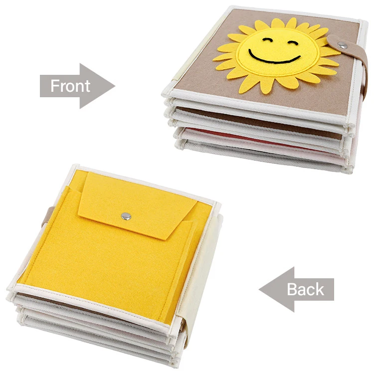DIY handmade customized activity felt educational toy learning quiet book cover busy page for child baby kids