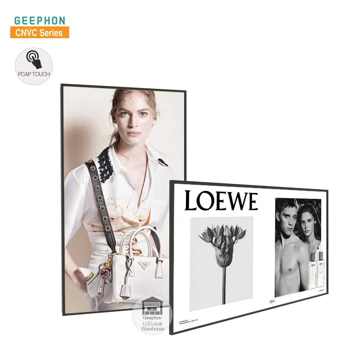 43 55 inch ultra thin LCD indoor wall mount advertising digital signage display board restaurant PCAP Touch digital menu board