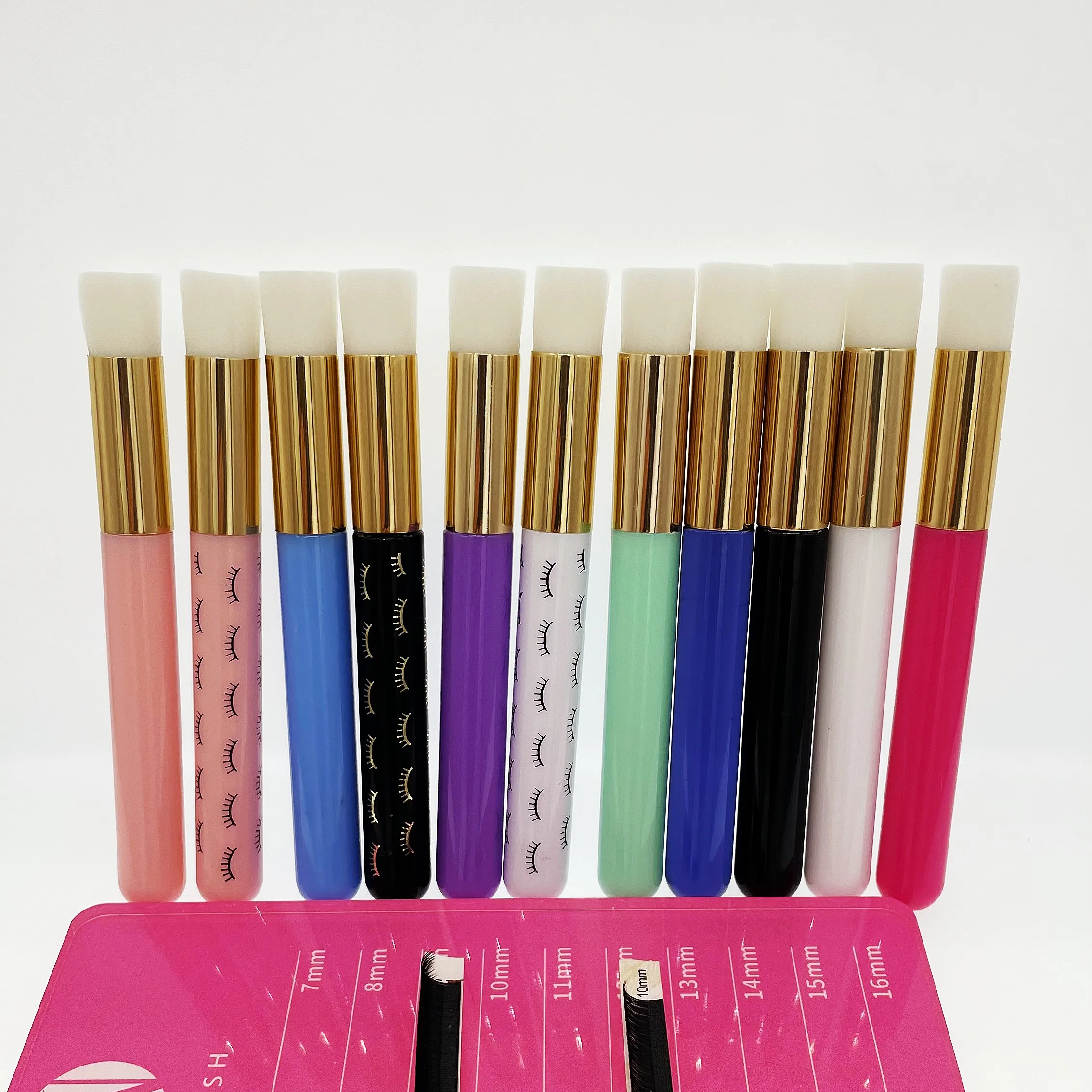 Wholesale high quality acrylic handle eyelash shampoo wash lash brush cleaner