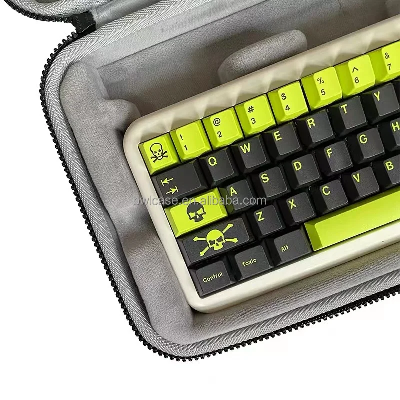 Customized Zippered Portable Keyboard Protective EVA Case for Shock-Absorbent Travel Carrying with Hard Shell
