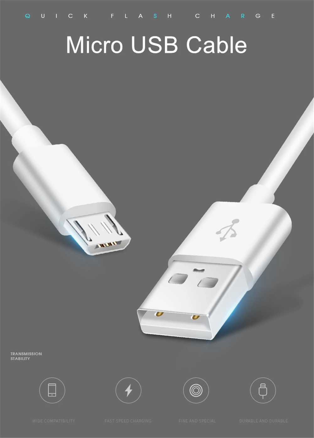 wholesale high quality super flexible colored charging data mini type C micro usb cable Iphone V8 Samsung USB Cable