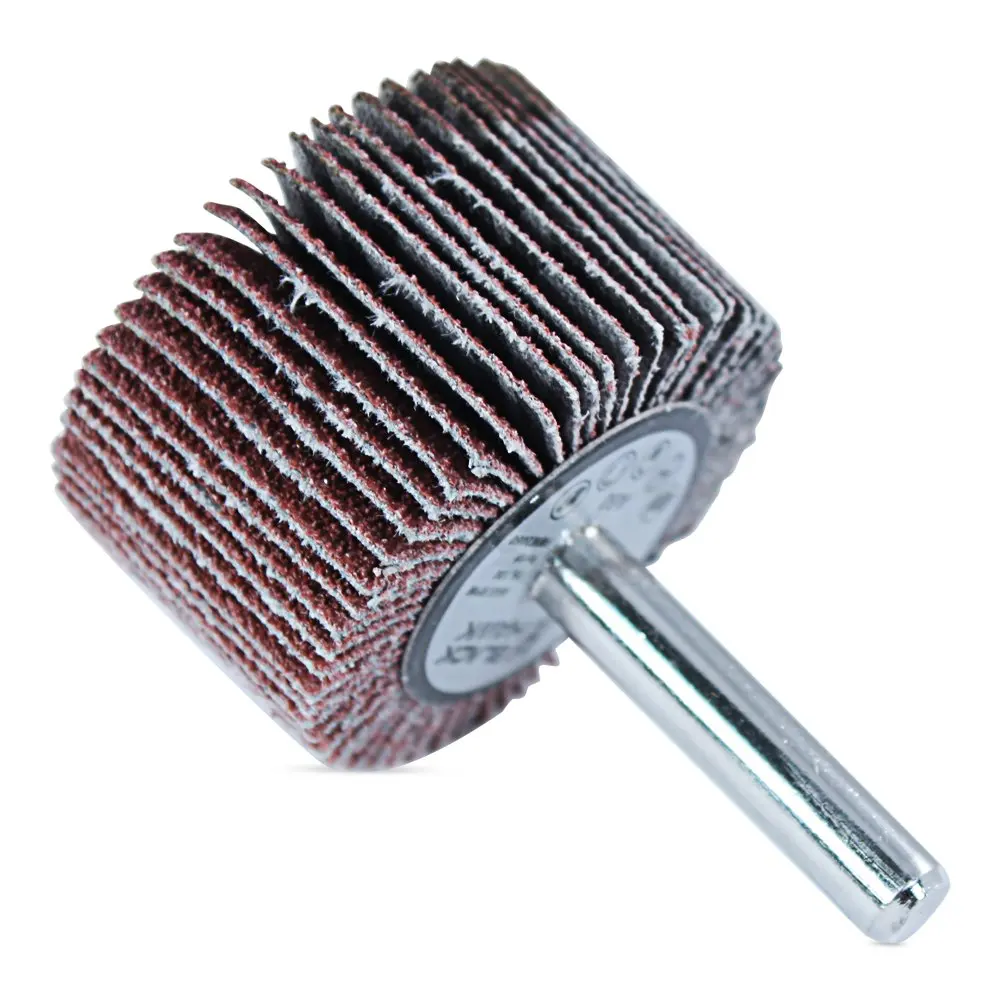 6mm shank abrasive wheels  mounted point emery cloth flap wheel with shaft grinding head with handle metal and wool polishing