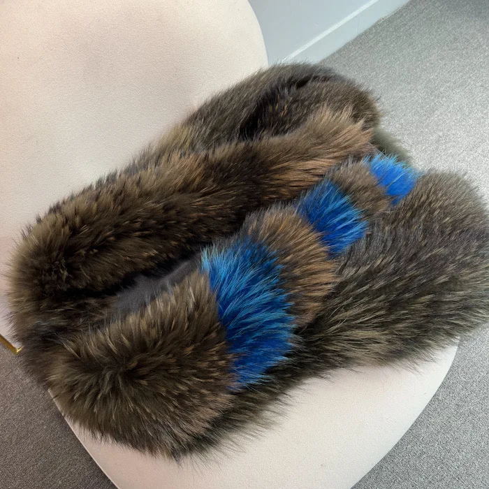 Winter New Arrival High Quality Fluffy Raccoon Fur Gilet With Fur Collar Women Winter Real Raccoon Fur Vest Coat
