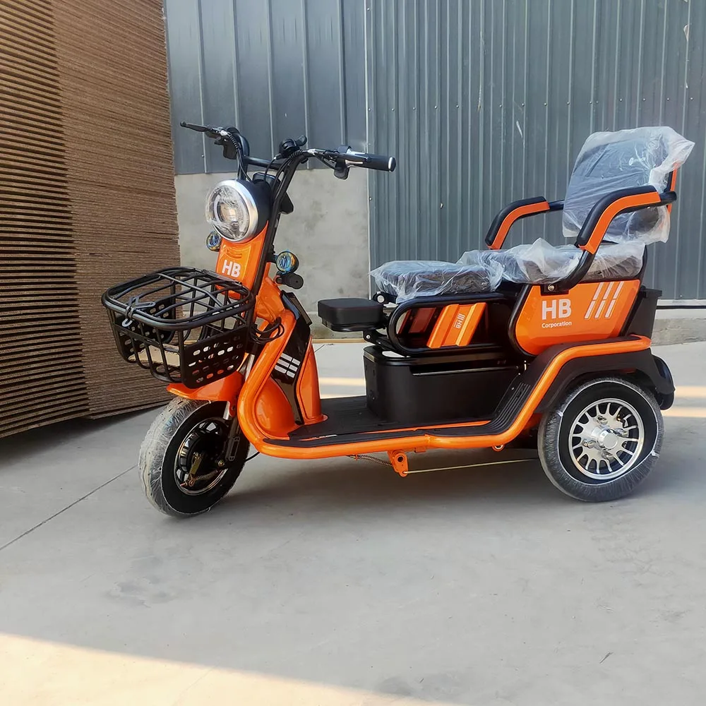 Electric tricycle 650W 500W 350W differiential motor 3 wheel trike CE for adult passenger and cargo carry