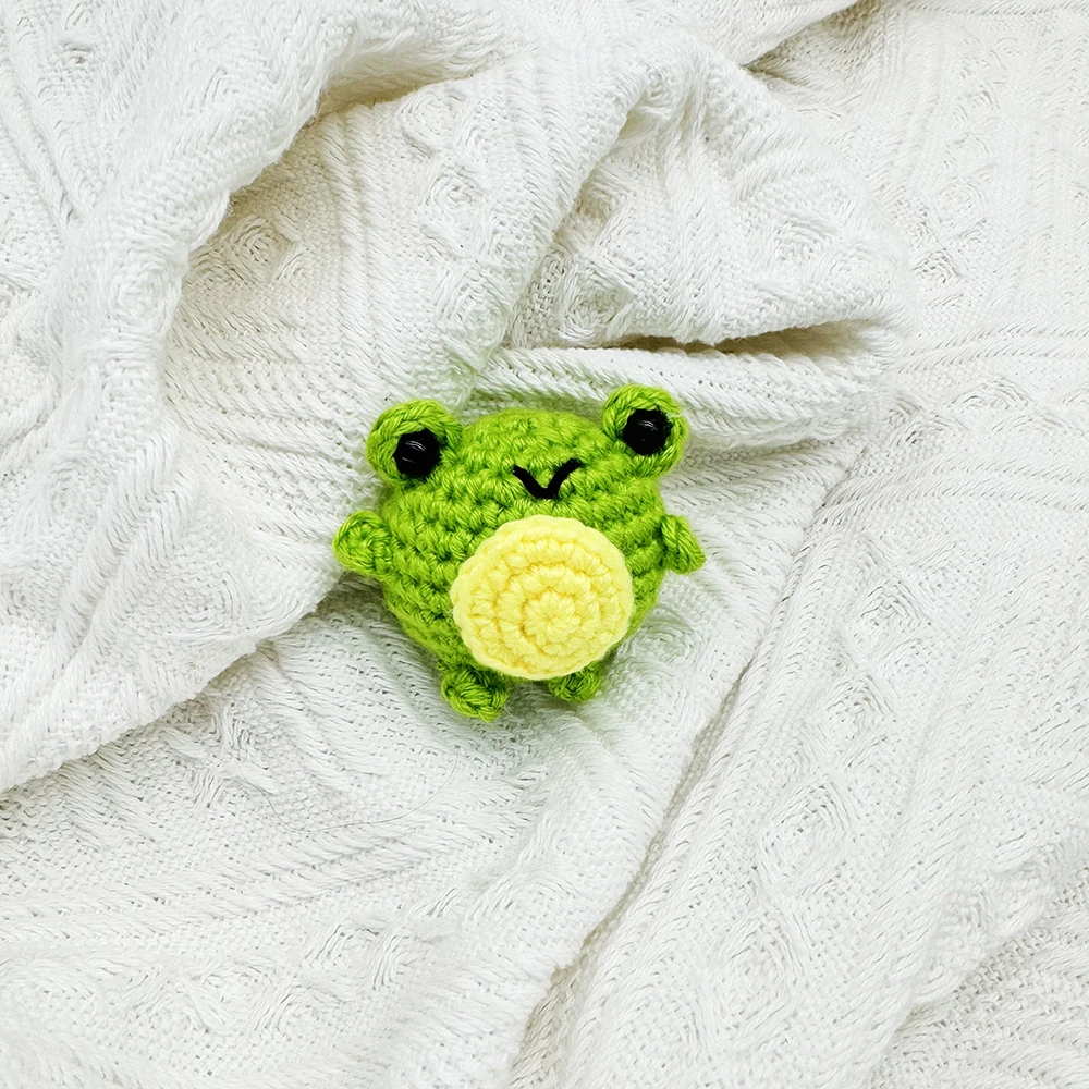 Lovely Knitting Crochet Stuffed Animal Toys Frog key Chain Charm Key Chain Car Hanger Ornaments