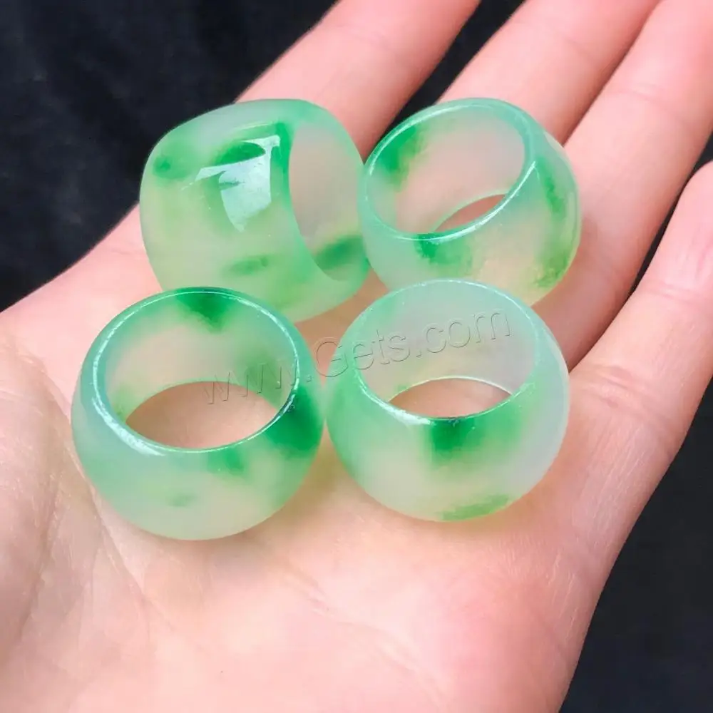 wholesale gemstone jade rings natural stone 17mm 1557433