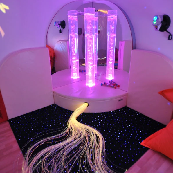 Multi-sensory autism and learning lighting room for children with special needs fibre optical light