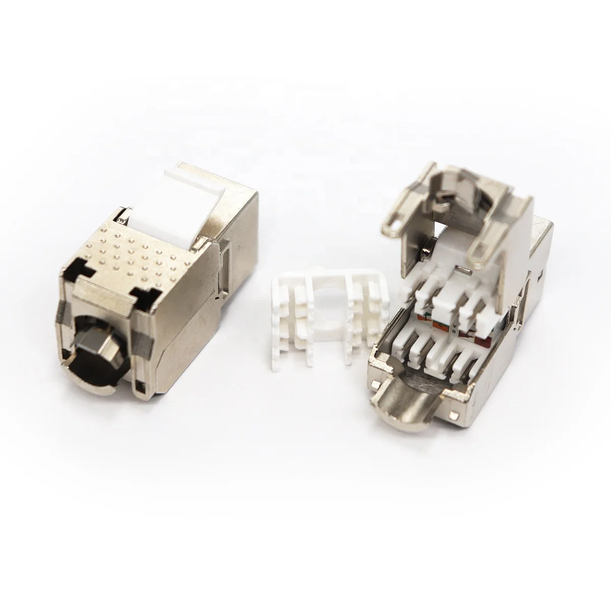 Металлический материал cat6a keystone jack безинструментальный Экранированный