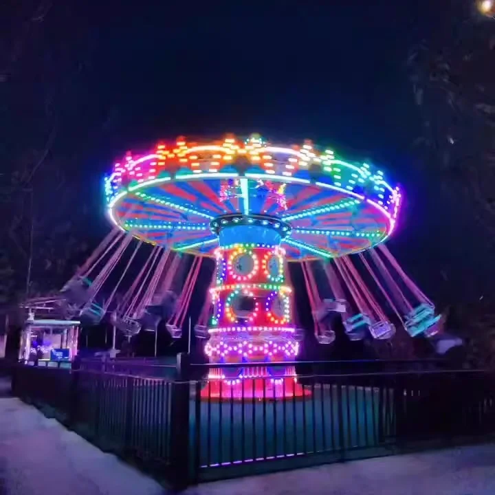 Outdoor Amusement Park Commercial 24 seats Luxury  Adult kid rides on Rotate Swing Chair Customization Rides for sale