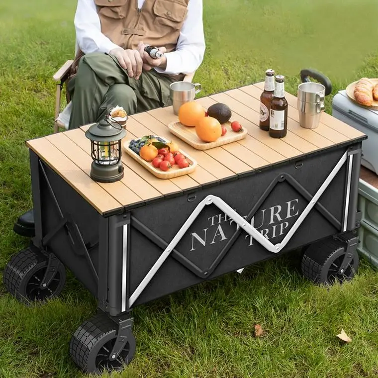 Durable 160L Travel Moving Hand Truck with Wheels Camping Cart Beach Outdoor Adventures Road Trips Camp Car
