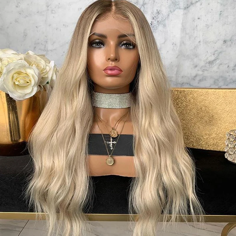 Кутикулы 13x6 парики на сетке спереди человеческие волосы блонд бразильские натуральные без клея парик с естественной волной предварительно выщипанные для