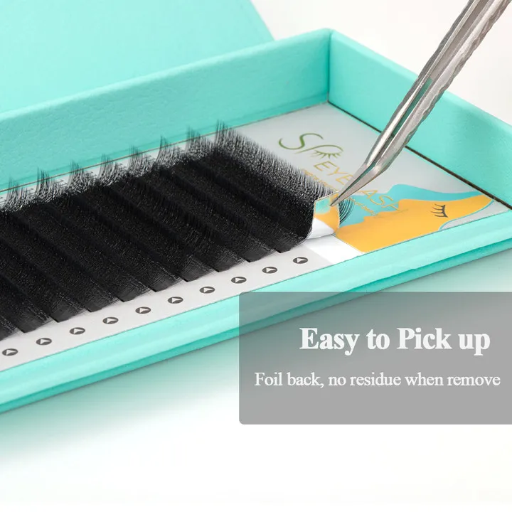 SP EYELASH W V YY Shape Volume C D Curl High Quality Soft Individual Brown Korean PBT lash tray wholesale price Yy Shape Lashes