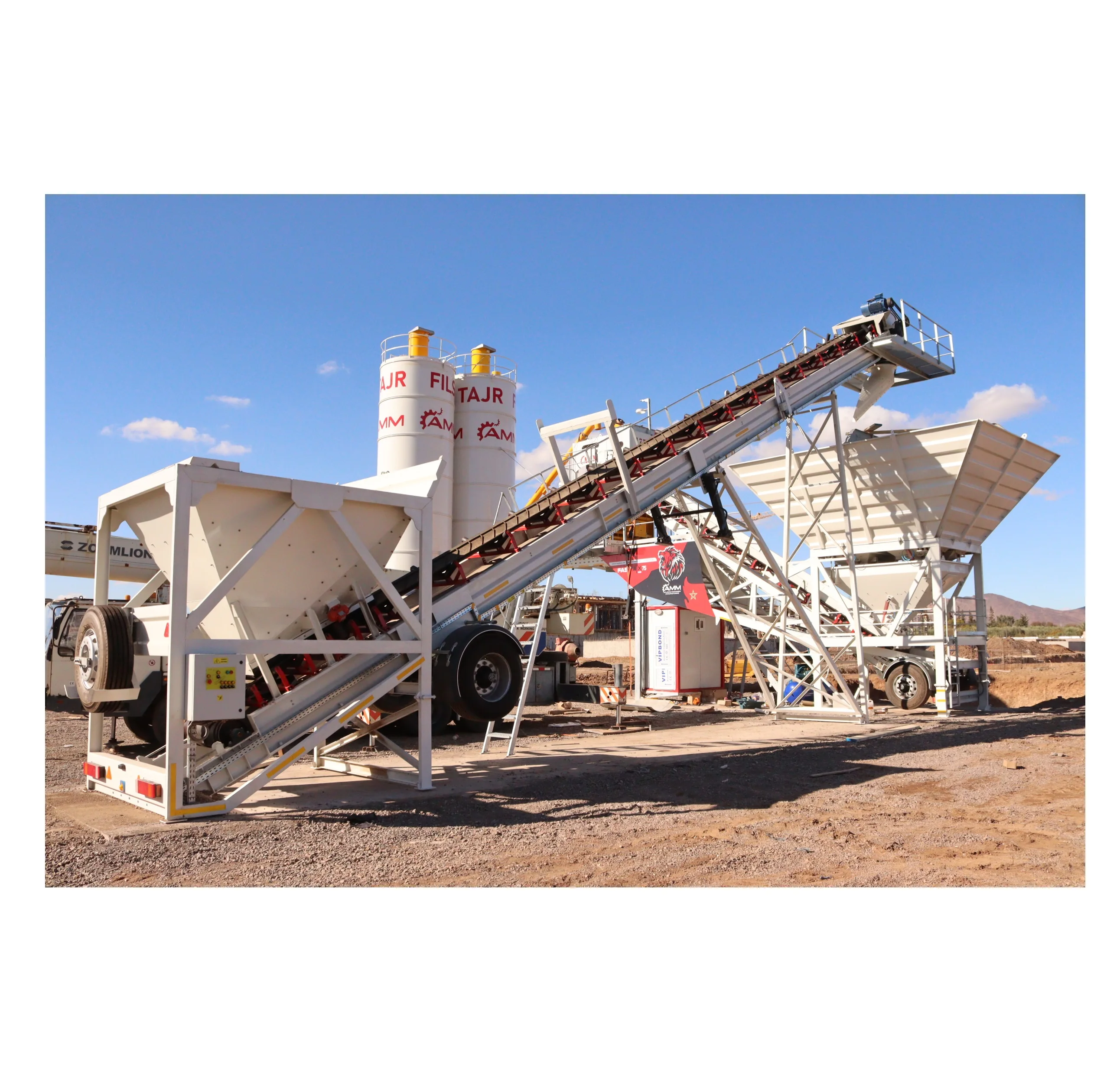 Mobile Concrete Batching Plant  FASTMIX 80MB PLUS 2 Years Warranty Wholesale Price For Sale