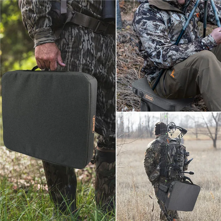 Mydays Outdoor Frosted Waterproof 600D Cationic Oxford USB Heated Stadium Cushion Seat Pad for Camping Hunting