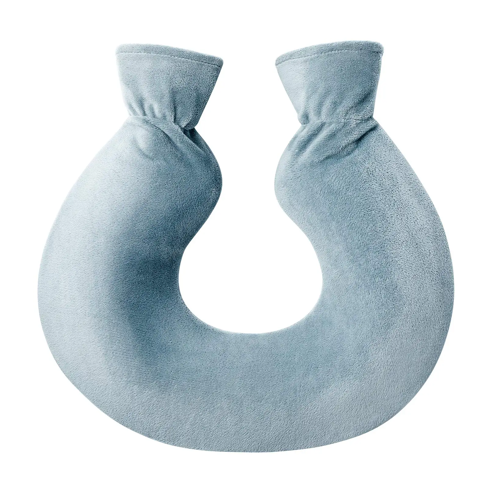 1L Removable and Washable Neck and Shoulder U Shaped Hot Water Bottle with Soft Fleecy Cover