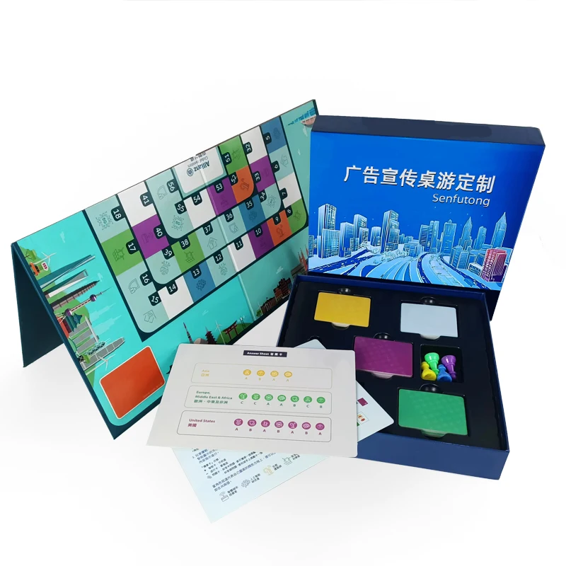 Custom design quality board game Factory Direct Sale Good Price Paper Pieces fun Group Game Monopoly Board Games for adult/kid