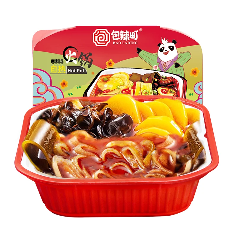 Wholesale Tasty Spicy Flavor Plastic Instant Food Beef Haidilao Lazy Hot Pot