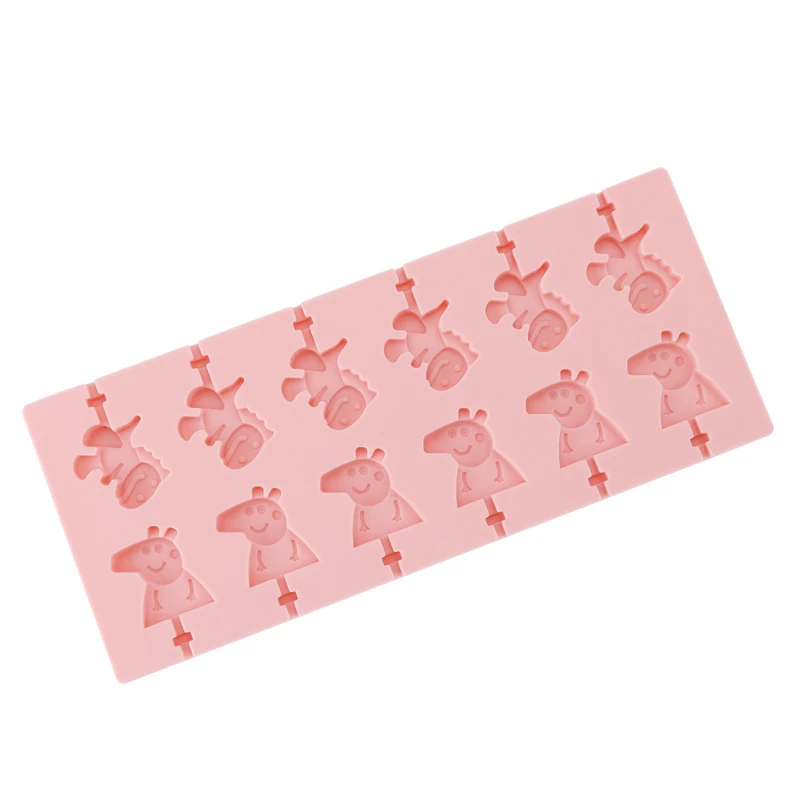 Lollipop Mold Food Grade Candy Mouds Customized Shape Soft 12 Holes Mould High Quality Silicone Custom Logo Opp Bag Cake Tools