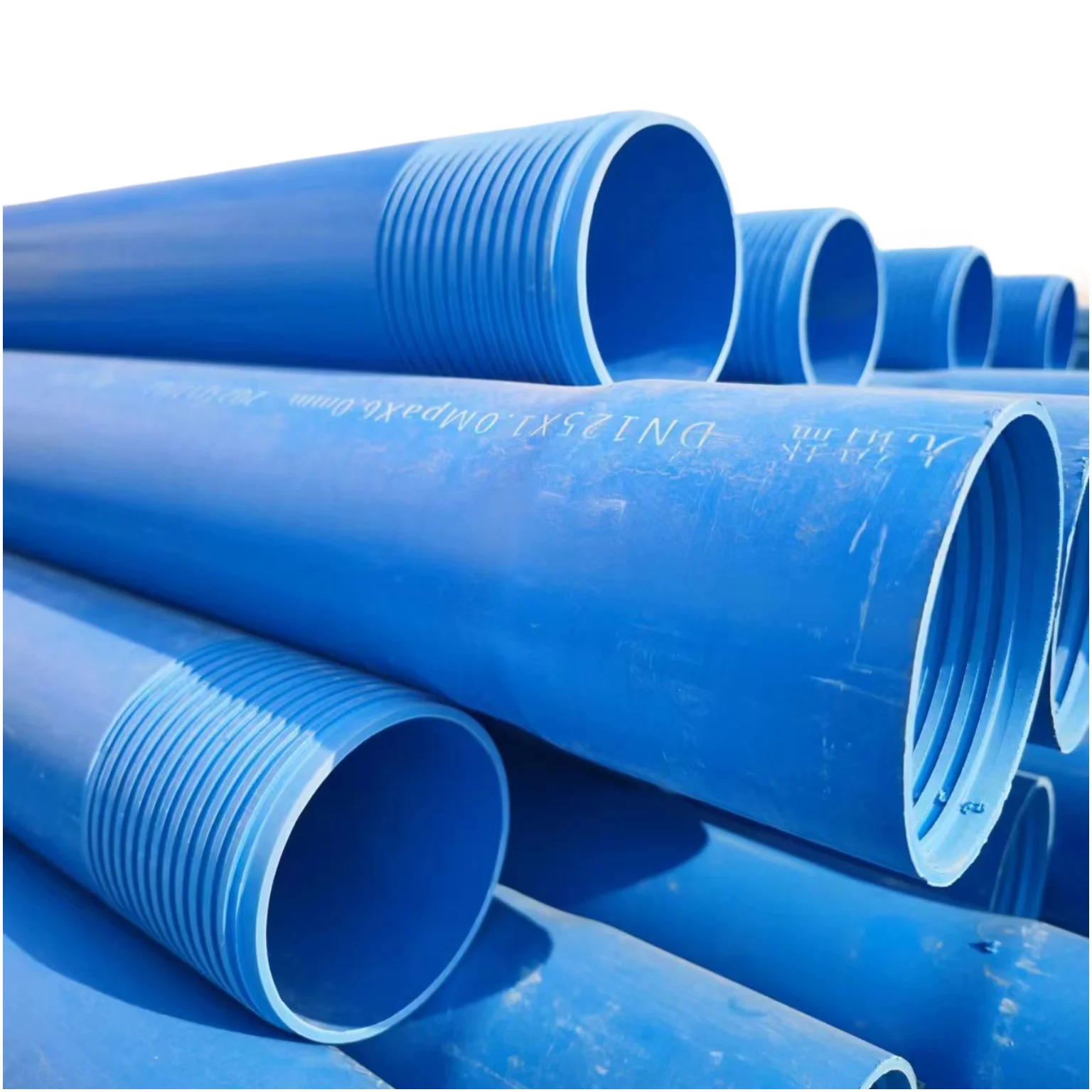 UPVC Blue Water Well Casing/Thread Sealed PVC Pipe PVC-U pipe/PVC casing and screen pipes for water well drilling with thread