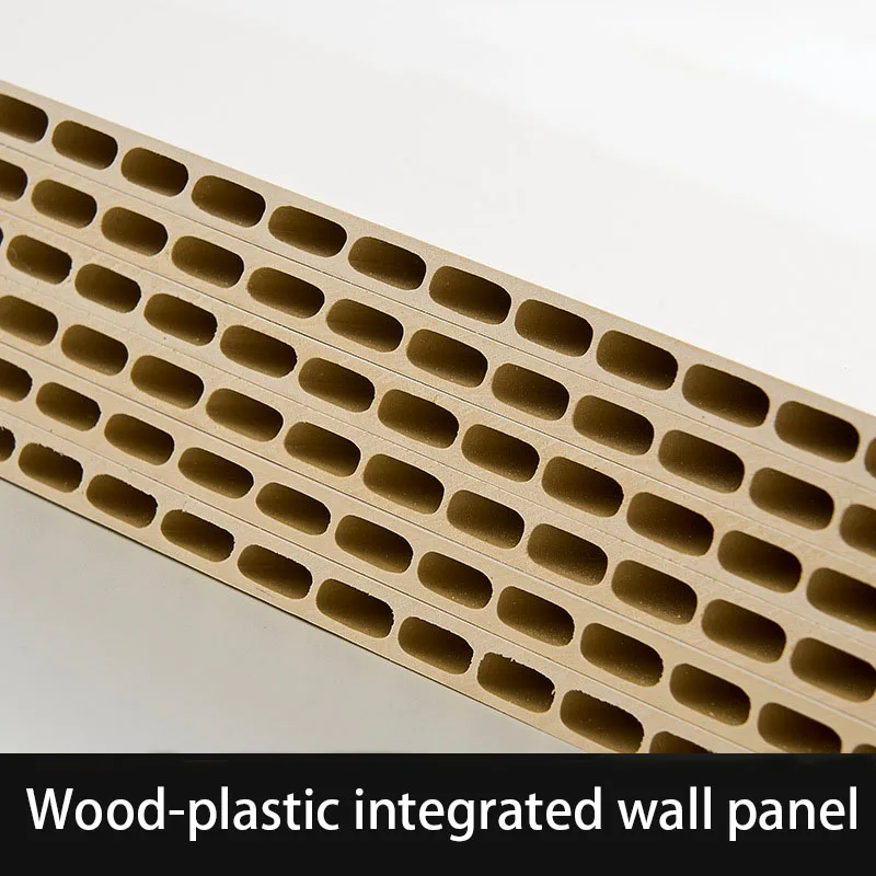 Wood-Plastic Integrated Wall Panel Moisture Proof Waterproof Ceiling Wood Wall Panel Interior Decorative